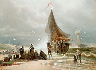 Ludwig Lanckow - The return of the fisher boats