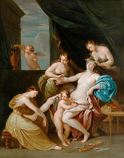 Angelica Kauffmann - Venus using the bathroom