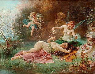Hans Zatzka - Dreaming girl