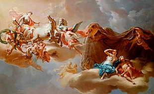 deutsch. Maler - Allegory on the displacement of the night through the day