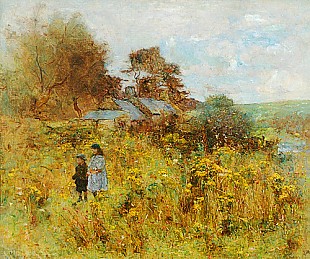 J. Anderson-Hague - Children at a flower meadow