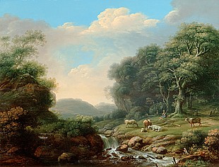 Johann Christian Klengel - Evening peace at forest creek