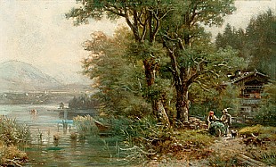 Ludwig Sckell - summerday at sea starnberg