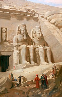 Carl Werner - Temple of rocks in Abu Simbel