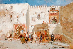 Carl Wuttke - Scene in a street in the oriental city Susa