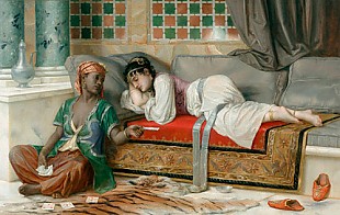 Frederick Arthur Bridgmann - Odalisque and butler