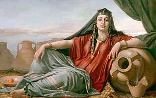 Karl Wilhelm Gentz - Resting woman at the watersides of the Nile