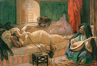 Frederick Arthur Bridgmann - Odalisque and butler