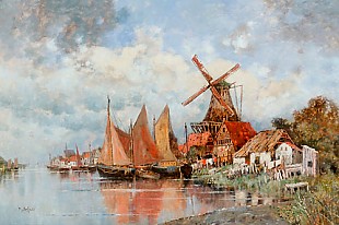 Karl Heffner - Village of fishermen in the Netherlands