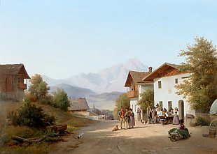 Andreas Thomas Juuel - Sunny day in a bavarian village