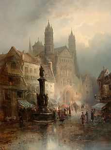 Muriel Sinclair - Historic view of the cathedral of Worms