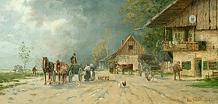Otto Fedder - Meeting at a village