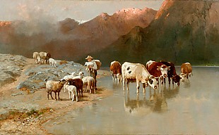 Christian Mali - Peace in the evening at the watering drinking trough