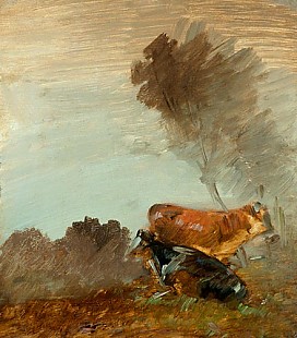 Wilhelm Busch - Cows at a grassland in the shadow