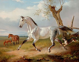 Anton Viktor Steinach - At the horse´s feetlot