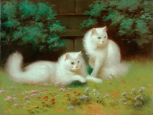 Arthur Heyer - Two cats