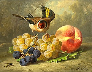 Josef Schuster - Still life with bird