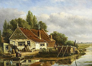 Oene Romkes De Jongh - Dutch farmer house