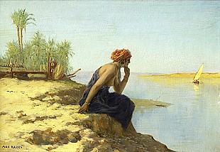 Max Rabes - Evening at Nil river near Assuan