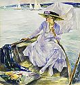 Lady in a boat