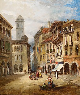 Monogrammist WNH - Place in an Italian city