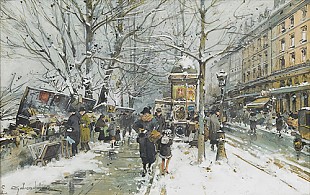 Eugen Galien-Laloue - Paris, Seinebanks with Bouquinists