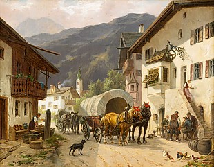 Desire Thomassin - Rest at midday in an Alpine village