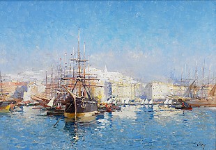 Eugen Galien-Laloue - Sommerday in Marseille