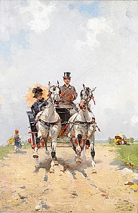 Ungarischer Maler - Summery carriage ride
