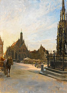 Fritz Genutat - Market place in Nuremberg