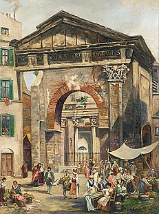 Erich Nikutowski - Market at Portico di Ottavia in Rom