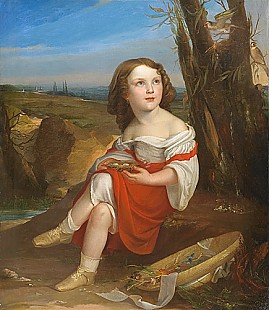Johann Eduard Wolff - Girl with bird´s nest