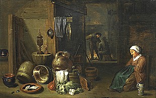 David Teniers D.J. - Farmers living room