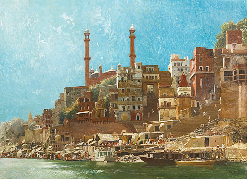 John Gleich - Indian town at a river