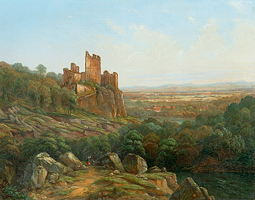Eduard Grieben - Landscape of Arenstein near Mansfeld