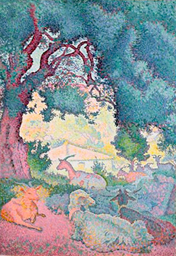 Henri-Edmond Cross - Landscape with Goats