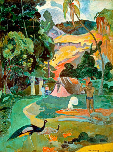 Paul Gauguin - Landscape with Peacocks