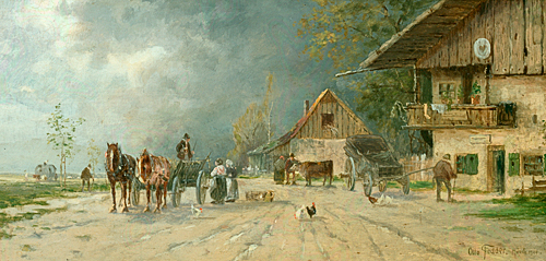 Otto Fedder - Meeting at a village