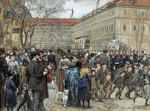 Oskar Herrfurth - Military parade at weimar