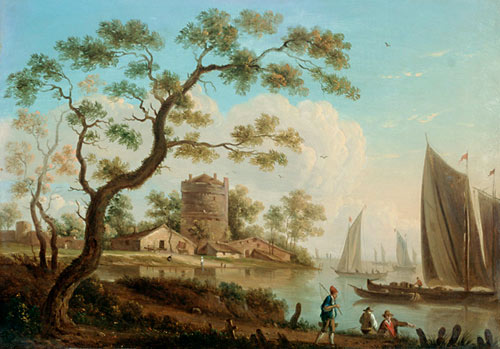 Claude-Joseph Vernet - Navy at the bank edge