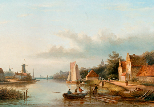 Jan Jacob Conrad Spohler - Netherlands stream landscape