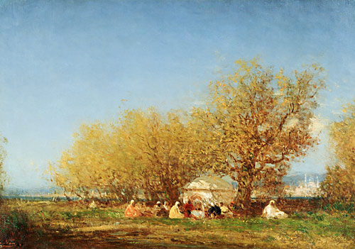 Felix Ziem - Oriental people at Bosporus