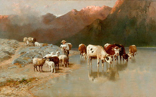 Christian Mali - Peace in the evening at the watering drinking trough