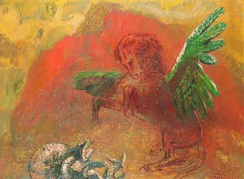 Odilon Redon - Pegasus Triumphant