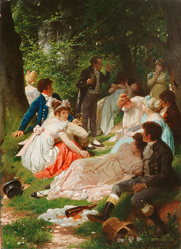 Eugen Klimsch - Picknick of society
