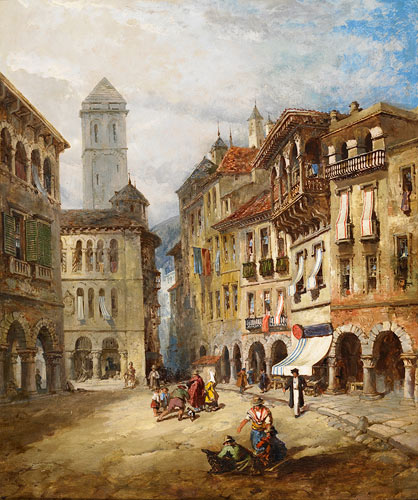 Monogrammist WNH - Place in an Italian city