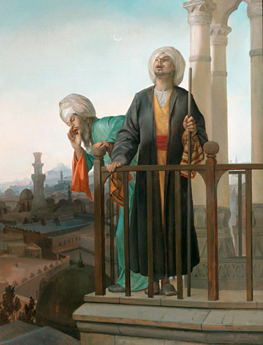 Karl Wilhelm Gentz - Prayer of the Muezzins at sunrise