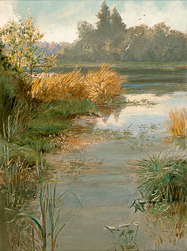 Karl Hagemeister - Quiet place at a lake