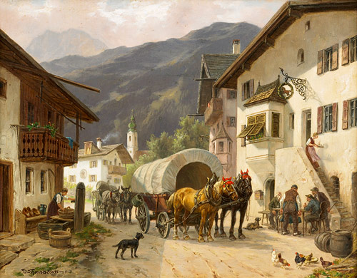 Desire Thomassin - Rest at midday in an Alpine village