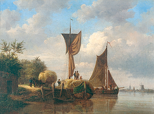Jan Jacob Conrad Spohler - River mouth with sailing boats